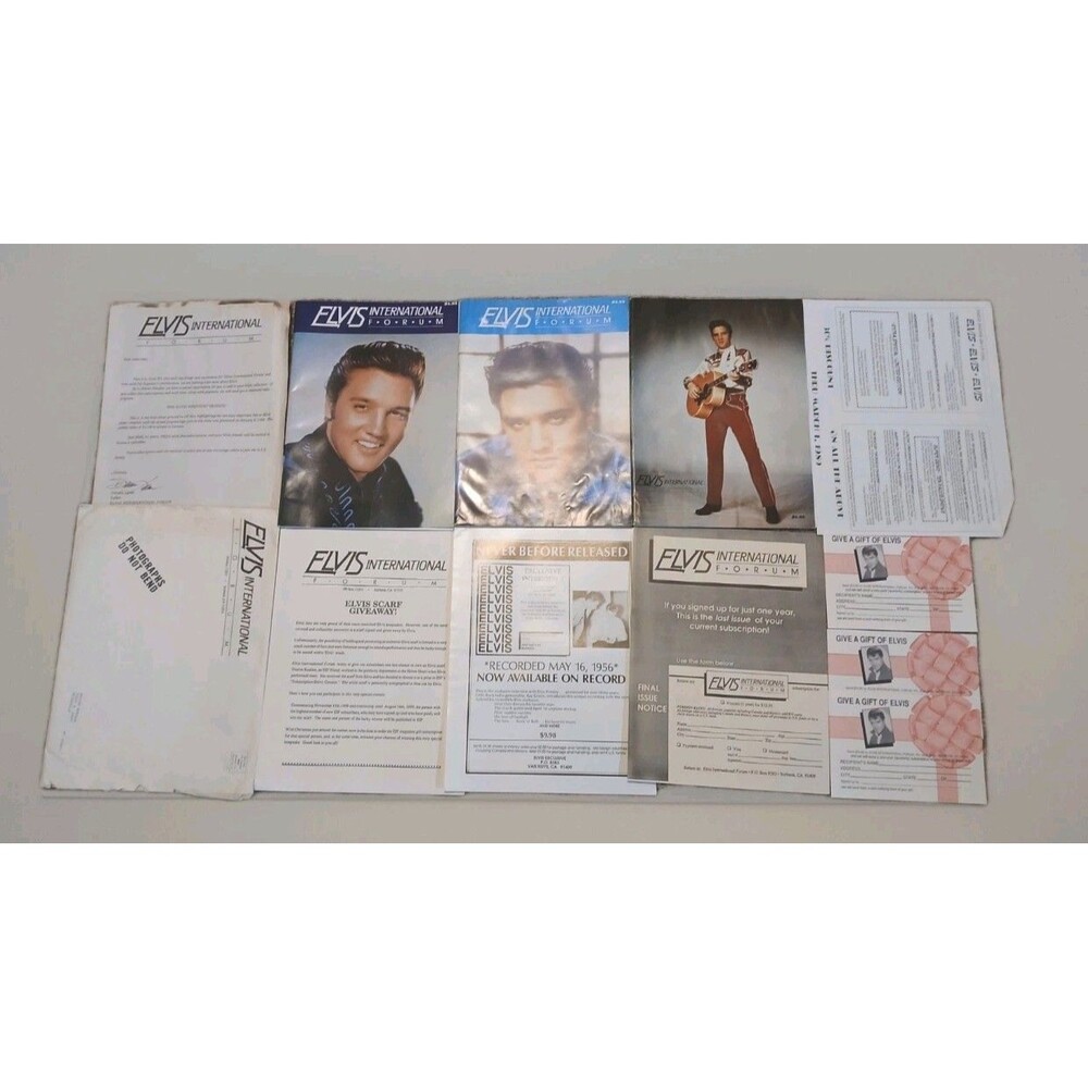 ELVIS PRESLEY Lot of 3 Elvis International Forum Magazines Volume 1 No. 2, 3, 4